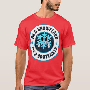 Wees een sneeuwvlok, geen boekhouder links t-shirt
