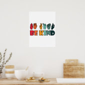 Wees een soort ASL American Sign Poster (Keuken)