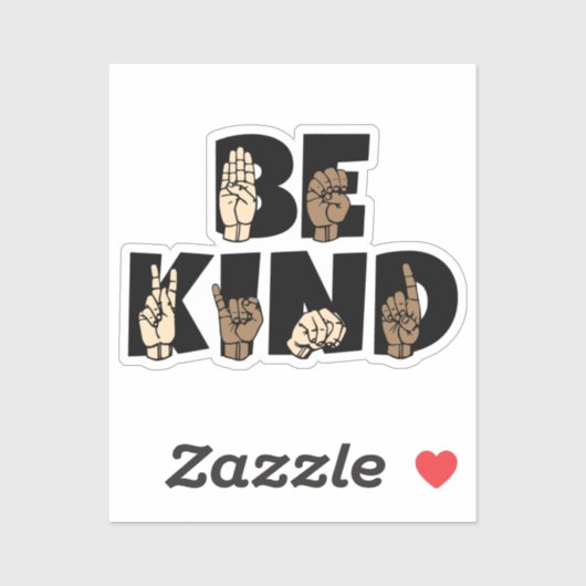 Wees een soort ASL American Sign Sticker (Vel)