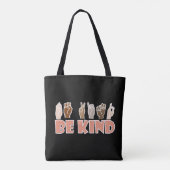 Wees een soort ASL American Sign Tote Bag (Achterkant)