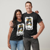 Wees een soort Autisme Awareness Messy Bun Moederd T-shirt (Unisex)