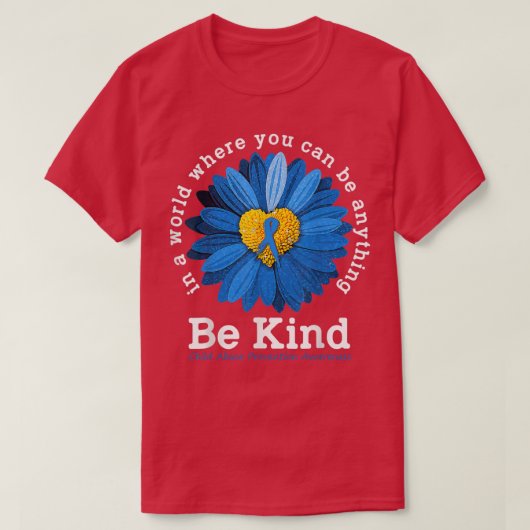 Wees een soort blauwe zonnebloem... kindermisbruik t-shirt (Design voorkant)