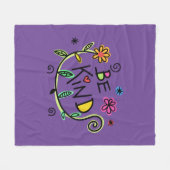 Wees een soort citaat Paarse Floral Fleece Deken (Voorkant (Horizontaal))