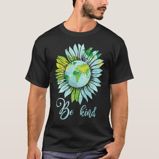 Wees een soort Daisy Earth Hippie T-Shirt Kind (Voorkant)