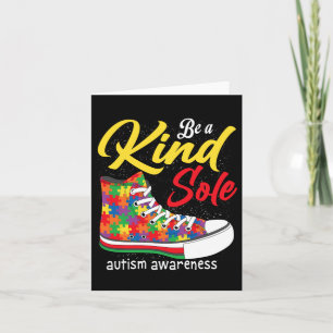 Wees een soort enige Autisme Awareness Maand Schoe Kaart