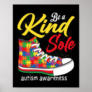 Wees een soort enige Autisme Awareness Maand Schoe Poster