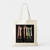 Wees een soort gebarentaal brailletaal met een vis tote bag (Achterkant)