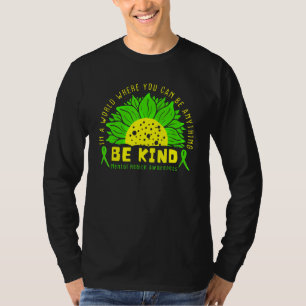 Wees een soort groene ribbon zonnebloem geestelijk t-shirt