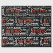 Wees een soort inspiratietekst op zwart cadeaupapier (Vlak)