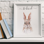 Wees een soort konijn Bunny Nursery Child Woodland Poster