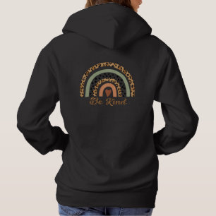 Wees een soort luipaard printregenboog achteraan e hoodie