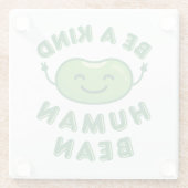 Wees een soort mensbeeld Kawaii Cute Glazen Onderzetter (Achterkant)