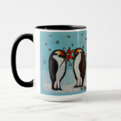 Wees een soort Penguin Love Whimsical Art Mok (Links)