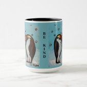Wees een soort Penguin Love Whimsical Art Mok (Midden)