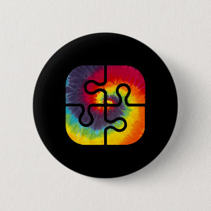 Wees een soort puzzelstukjes als een kleurstof han ronde button 5,7 cm