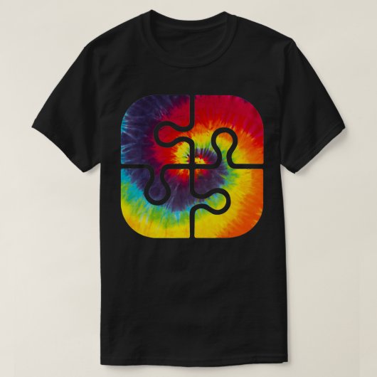 Wees een soort puzzelstukjes als een kleurstof han t-shirt (Design voorkant)