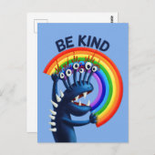 Wees een soort regenboog Funny Kindness Briefkaart (Voorkant / Achterkant)