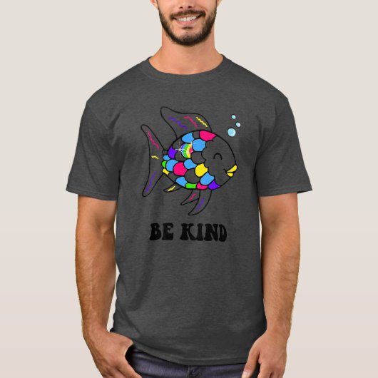 Wees een soort regenboogvis Levenaar Leven Leren T T-shirt (Voorkant)