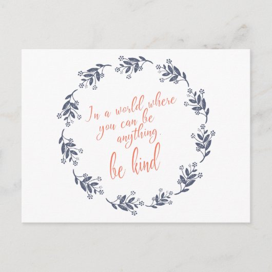 Wees een soort tekst in een  Floral Wreator Briefkaart (Voorkant)