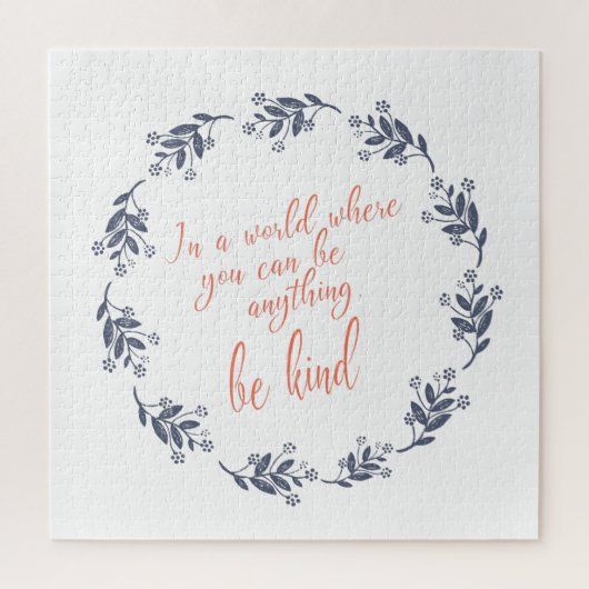 Wees een soort tekst in een Floral Wreator Legpuzzel (Verticaal)