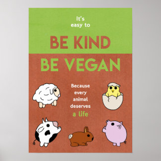 Wees een soort Vegan Poster