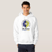 Wees een soort wereld-down syndroom dag bewustword hoodie (Voorkant volledig)