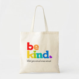 Wees een speciale grafische slogan voor regenboog tote bag