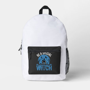 Wees een speciale heks Halloween-ontwerp_1 Bedrukte Rugzak
