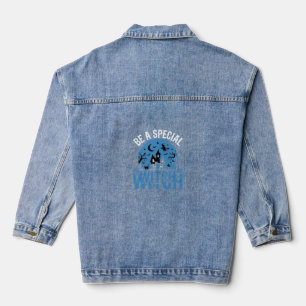 Wees een speciale heks Halloween-ontwerp_1 Denim Jacket