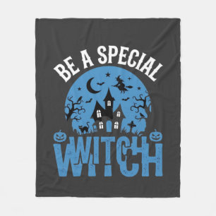 Wees een speciale heks Halloween-ontwerp_1 Fleece Deken