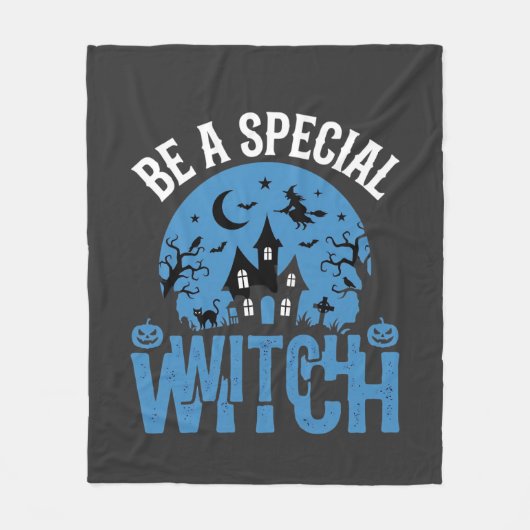 Wees een speciale heks Halloween-ontwerp_1 Fleece Deken (Voorkant)