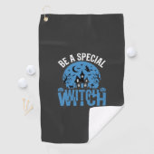 Wees een speciale heks Halloween-ontwerp_1 Golfhanddoek (Insitu)