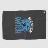 Wees een speciale heks Halloween-ontwerp_1 Golfhanddoek (Horizontaal)