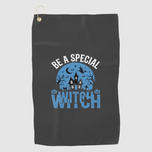 Wees een speciale heks Halloween-ontwerp_1 Golfhanddoek (Voorkant)