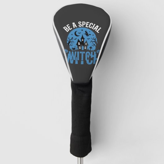Wees een speciale heks Halloween-ontwerp_1 Golfheadcover (Voorkant)
