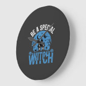 Wees een speciale heks Halloween-ontwerp_1 Grote Klok (Hoek)