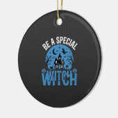 Wees een speciale heks Halloween-ontwerp_1 Keramisch Ornament (Links)