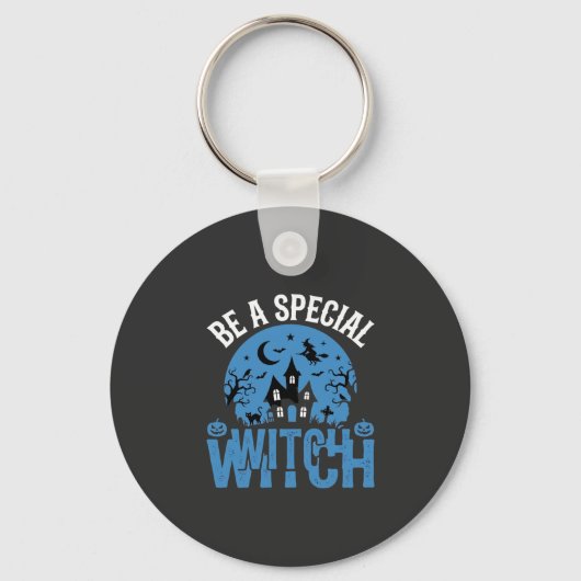 Wees een speciale heks Halloween-ontwerp_1 Sleutelhanger (Voorkant)