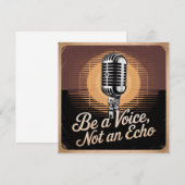 Wees een stem, geen echo kaart (Voorkant / Achterkant)