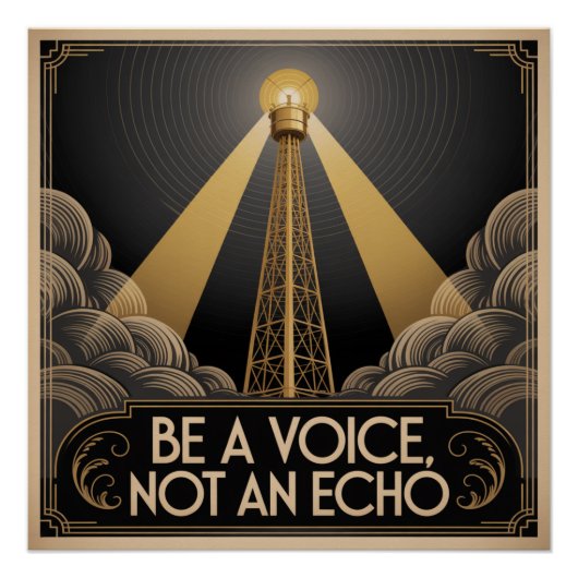 Wees een stem, geen echo perfect poster (Voorkant)