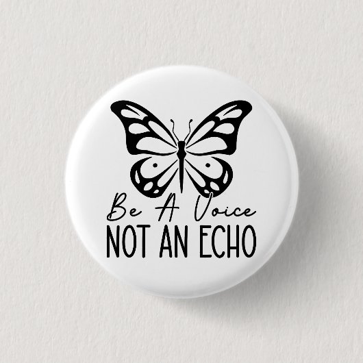 Wees een stem, geen echo ronde button 3,2 cm (Voorkant)
