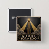 Wees een stem, geen echo vierkante button 5,1 cm (Voorkant /achterkant)