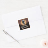 Wees een stem, geen echo vierkante sticker (Envelop)