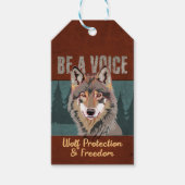 Wees een stem - Wolf bescherming en vrijheid Cadeaulabel (Voorkant)