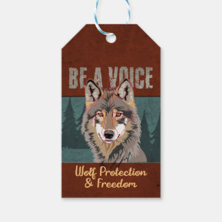 Wees een stem - Wolf bescherming en vrijheid Cadeaulabel