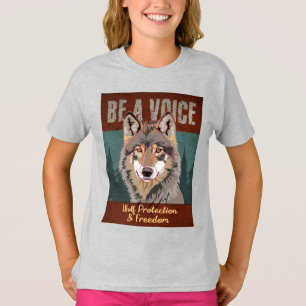 Wees een stem - Wolf bescherming en vrijheid T-shirt