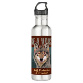 Wees een stem - Wolf bescherming en vrijheid Waterfles