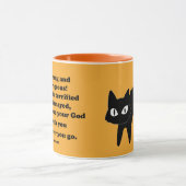 Wees een sterke en moedige zwarte kat mok (Midden)