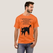 Wees een sterke en moedige zwarte kat t-shirt (Voorkant volledig)