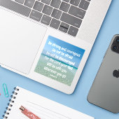 Wees een sterke Inspirerend Bible Verse Beach Lapt Sticker (Laptop met iPhone)
